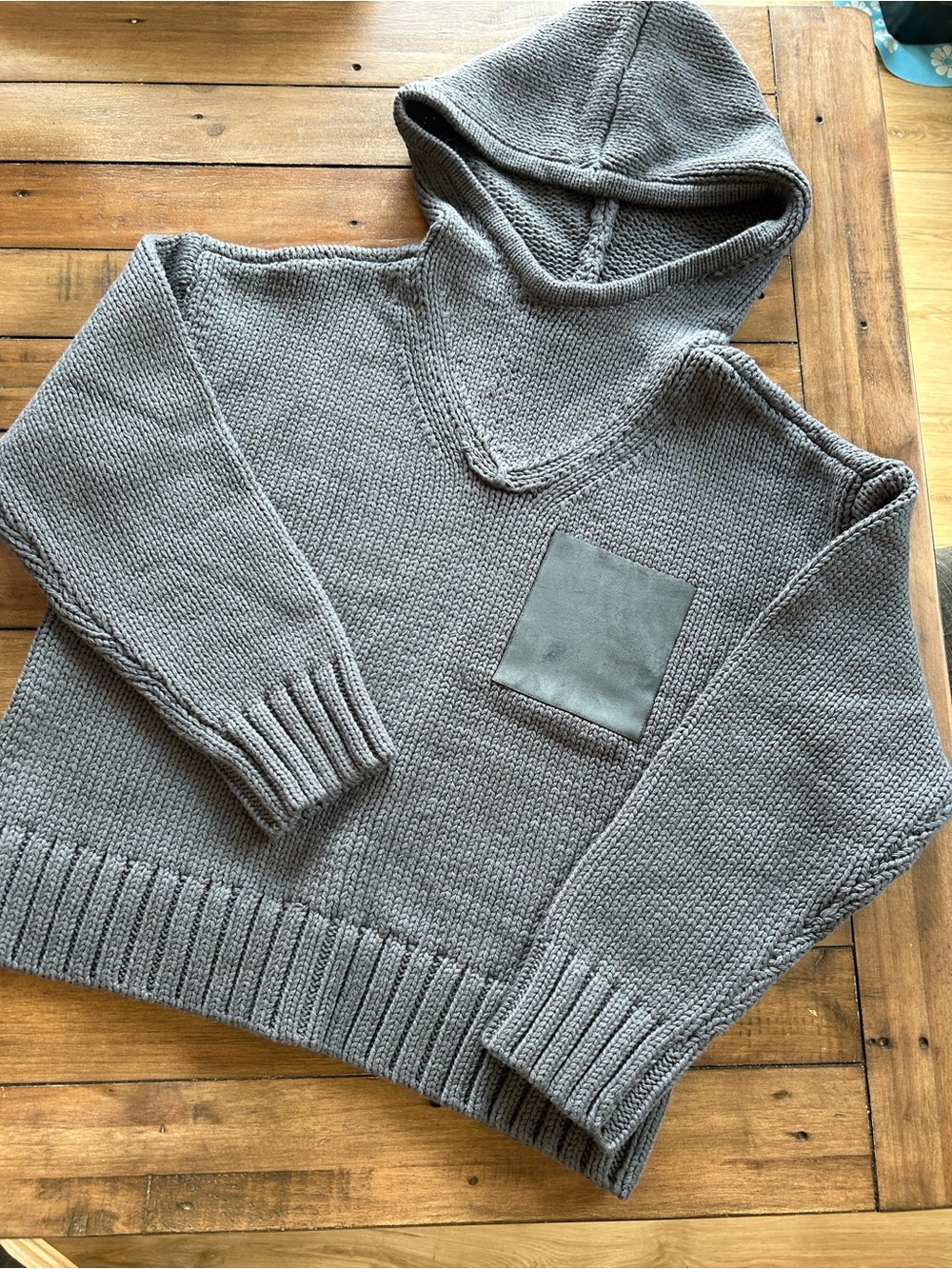Haven Well Within Cotton Blend Pocket Sweater Hoodie M - Picture 4 of 11